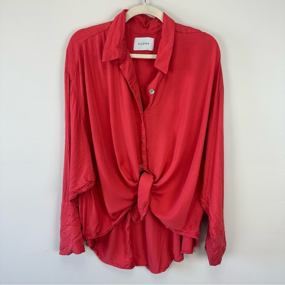 Sleeper Other - Sleeper Sizeless Viscose Front Tie Pajama Top